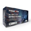 Pandora Nitrile Disposable Gloves, 10 mil Palm, Nitrile, Powder-Free, M, 40 PK, Blue HM2021833002-BU-M